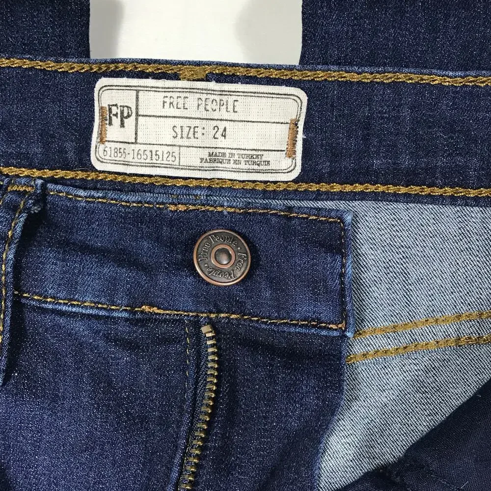 Free People Distressed Skinny Ankle Jeans